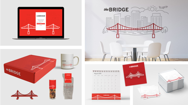 collage of different employee engagement communications